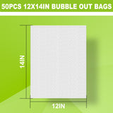 50 Pcs Bubble Pouch Wraps, 8''x10'' Clear Bubble Out Bags for Packing, Double Walled Cushioning Bags for Shipping, Storage and Moving(Not Self-Seal) | Double-Walled Protection for Safe Packing & Shipping,Clear,Lightweight Durable Cushioning. Ideal for Sto