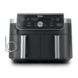 Ninja DualZone Air Fryer, 8 Qt/7.6L, 6-in-1, Grey, DZ801C | Air fry, broil, roast, bake, reheat, dehydrate, 2x4 Qt/3.8L zones, Smart Finish, Match Cook