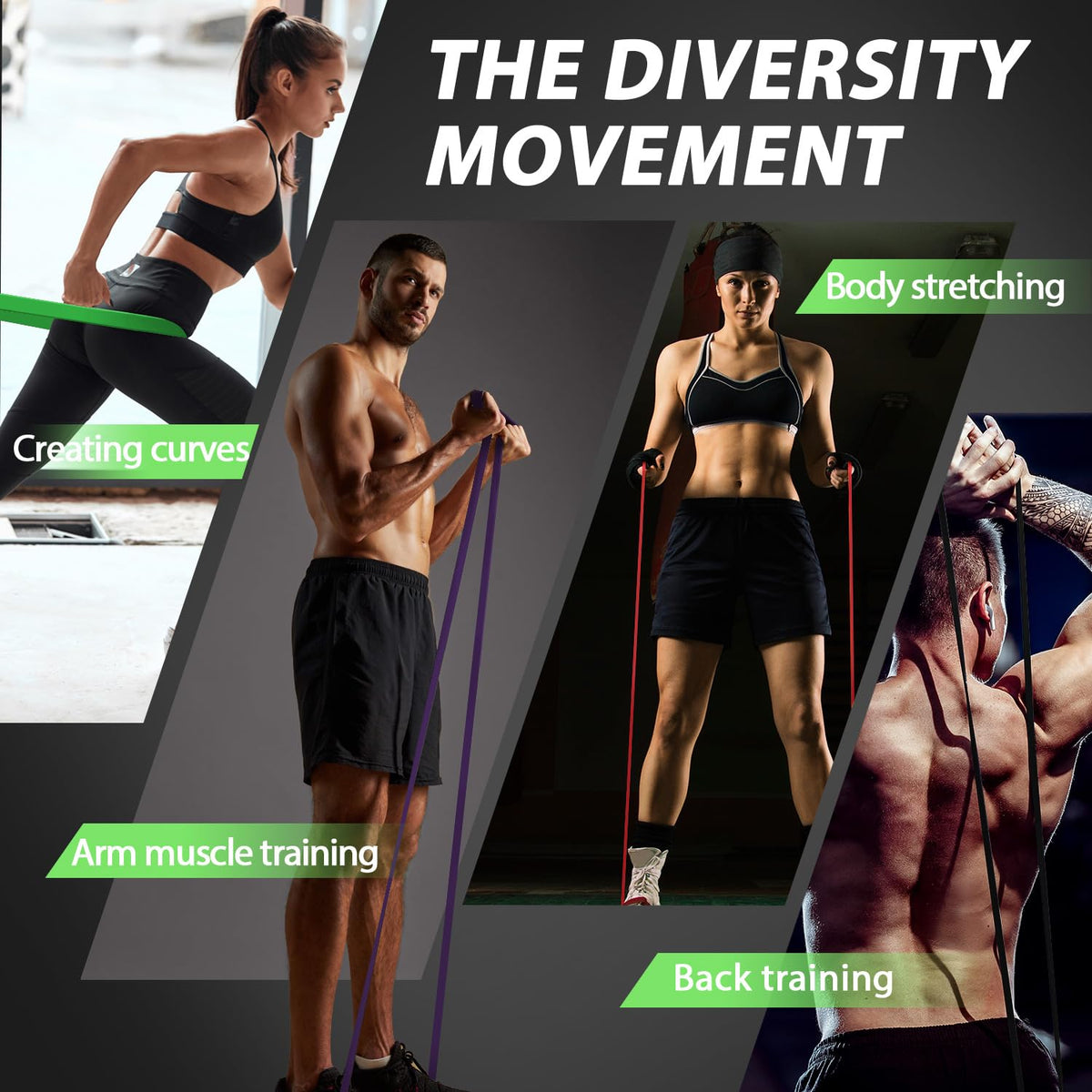 LEEKEY Resistance Bands, Exercise Bands Pull Up Assist Bands - Workout Bands Set - Mobility Band Powerlifting Bands for Men and Women Fitness Training, Physical Therapy,Home Workouts