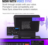 Elgato Prompter, Teleprompter with Built-in Screen | Drag-and-drop display, Supports DSLR, webcam, smartphone, Read chat or scripts, Works with Mac, PC, Stream Deck