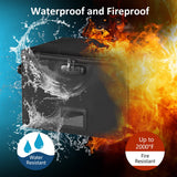 5200°F Fireproof Document Box with Lock, included Dividers (Black) | Fire Proof File Box，Collapsible Storage Box with Zippers and Inserts Pockets, Portable Bag Home Office Letter/Legal Folder