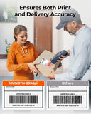 MUNBYN Bluetooth Thermal Shipping Label Printer, 130B Wireless 4x6 Label Printer for Small Business Office, Compatible with iPhone, Android, iPad, Windows, macOS, Canada Post, UPS, Purolator (Black)