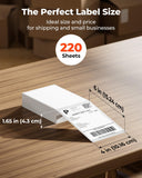 MUNBYN 4x6 Direct Thermal Fanfold Shipping Labels 500 Pics for Address Mailing Postage USPS UPS FedEx Amazon Ebay Shipping Labels, Commercial Grade