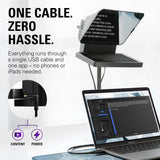 Elgato Prompter, Teleprompter with Built-in Screen | Drag-and-drop display, Supports DSLR, webcam, smartphone, Read chat or scripts, Works with Mac, PC, Stream Deck