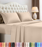King Sheets Set, 4 Pieces 16" Deep Pocket Hotel Luxury Bed Sheets, Black | Extra Soft Bedsheet Set, Comfy & Breathable Cooling Sheets, Wrinkle & Fade Resistant, Fitted Sheet, Flat Sheet, 2 Pillowcases