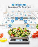 RENPHO Smart Food Scale with Nutritional Calculator, Bluetooth App, 11lbs | Digital Nutrition Scale with Calorie Tracker for Weight Loss & Cooking, Grams and Ounces, Nutrients Tracking, White