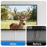 Delamu Cord Hider, Cord Cover Wall, Premium Cord Covers for Wires on Wall, Cable Concealer Hider Kit for Hiding Wires in Home and Office Cable Managemen, (White, 236in L x 0.95in W x 0.55in H)