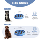 Outward Hound Fun Feeder Slo Bowl, Flower Pattern, Purple, Large, 11.8" | Slows Fast Eaters, Can Aid Digestion, Holds 4 Cups Dry or Wet Food, Non-Slip Base, Easy Clean, No BPA, Medium to Large Dogs
