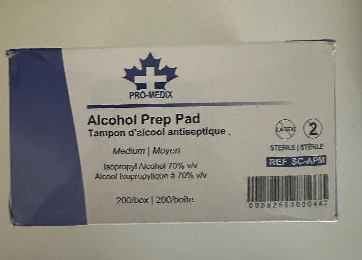 Pro-Medix Alcohol Prep Pad by STEVENS | Sterile Wipes | Medium Size | 2-Ply Cotton 70% Isopropyl Individually Wrapped (400 Pads) – view 5