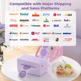 MUNBYN Bluetooth Thermal Shipping Label Printer, 130B Wireless 4x6 Label Printer for Small Business Office, Compatible with iPhone, Android, iPad, Windows, macOS, Canada Post, UPS, Purolator (Black)