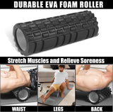 Foam Roller,IIQ Foam Rollers for Back and Legs 6 in 1 Foam Roller Massage Set Includes Muscle Roller Stick, Stretching Strap, Plantar Fasciitis Balls, All in Carry Bag