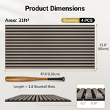TONOR 4 Pack Acoustic Panels, Wood Panels for Walls, 47.2" x 23.6" Panneau Acoustique Mural, Flexible Slat Wall Panel for Home, Studio, Office, Brown
