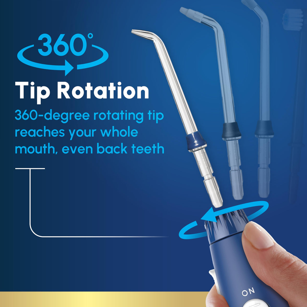 Waterpik Aquarius Water Flosser For Teeth Cleaning, Gums, Braces, Dental Care, Electric Power With 10 Settings, 7 Tips For Multiple Users & Needs, CDA Validated, Black WP-662, Packaging May Vary | 10 pressure settings, For gums, braces, implants and teeth – view 27