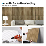 Art3d Slat Wall Panel, 3D Fluted Textured Panel 12-Tile 19.7 x 19.7in. - Black
