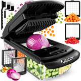 Fullstar Pro Original - Vegetable Chopper, Cutter & Spiralizer - 4 Blades | Onion, Salad & Veggie Dicer - Fast Food Prep Kitchen Gadgets & Cooking Gifts (4-in-1, White)