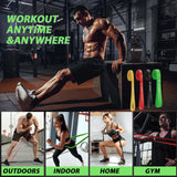 LEEKEY Resistance Bands, Exercise Bands Pull Up Assist Bands - Workout Bands Set - Mobility Band Powerlifting Bands for Men and Women Fitness Training, Physical Therapy,Home Workouts