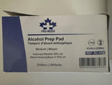 Pro-Medix Alcohol Prep Pad by STEVENS | Sterile Wipes | Medium Size | 2-Ply Cotton 70% Isopropyl Individually Wrapped (400 Pads)