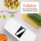Fullstar Pro Original - Vegetable Chopper, Cutter & Spiralizer - 4 Blades | Onion, Salad & Veggie Dicer - Fast Food Prep Kitchen Gadgets & Cooking Gifts (4-in-1, White)