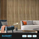 Art3d Slat Wall Panel, 3D Fluted Textured Panel 12-Tile 19.7 x 19.7in. - Black
