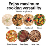 Hamilton Beach Digital Programmable Rice Cooker & Food Steamer, 14 Cups Cooked (7 Cups Uncooked), Stainless Steel, Steam & Rinse Basket, Delay Start, Model 37548MN