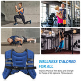 ZELUS Weighted Vest, 6lb/8lb/12lb/16lb/20lb/25lb/30lb Weight Vest with Reflective Stripe for Workout, Strength Training, Running, Fitness, Muscle Building, Weight Loss, Weightlifting