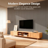 TONOR 4 Pack Acoustic Panels, Wood Panels for Walls, 47.2" x 23.6" Panneau Acoustique Mural, Flexible Slat Wall Panel for Home, Studio, Office, Brown