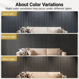 TONOR 4 Pack Acoustic Panels, Wood Panels for Walls, 47.2" x 23.6" Panneau Acoustique Mural, Flexible Slat Wall Panel for Home, Studio, Office, Brown