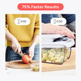 Fullstar Pro Original - Vegetable Chopper, Cutter & Spiralizer - 4 Blades | Onion, Salad & Veggie Dicer - Fast Food Prep Kitchen Gadgets & Cooking Gifts (4-in-1, White)