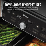Ninja DualZone Air Fryer, 8 Qt/7.6L, 6-in-1, Grey, DZ801C | Air fry, broil, roast, bake, reheat, dehydrate, 2x4 Qt/3.8L zones, Smart Finish, Match Cook