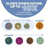 Outward Hound Fun Feeder Slo Bowl, Flower Pattern, Purple, Large, 11.8" | Slows Fast Eaters, Can Aid Digestion, Holds 4 Cups Dry or Wet Food, Non-Slip Base, Easy Clean, No BPA, Medium to Large Dogs