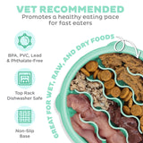 Outward Hound Fun Feeder Slo Bowl, Flower Pattern, Purple, Large, 11.8" | Slows Fast Eaters, Can Aid Digestion, Holds 4 Cups Dry or Wet Food, Non-Slip Base, Easy Clean, No BPA, Medium to Large Dogs
