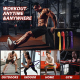LEEKEY Resistance Bands, Exercise Bands Pull Up Assist Bands - Workout Bands Set - Mobility Band Powerlifting Bands for Men and Women Fitness Training, Physical Therapy,Home Workouts