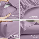 King Sheets Set, 4 Pieces 16" Deep Pocket Hotel Luxury Bed Sheets, Black | Extra Soft Bedsheet Set, Comfy & Breathable Cooling Sheets, Wrinkle & Fade Resistant, Fitted Sheet, Flat Sheet, 2 Pillowcases