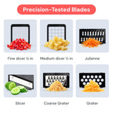 Fullstar Pro Original - Vegetable Chopper, Cutter & Spiralizer - 4 Blades | Onion, Salad & Veggie Dicer - Fast Food Prep Kitchen Gadgets & Cooking Gifts (4-in-1, White)