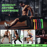 LEEKEY Resistance Bands, Exercise Bands Pull Up Assist Bands - Workout Bands Set - Mobility Band Powerlifting Bands for Men and Women Fitness Training, Physical Therapy,Home Workouts