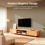 TONOR 4 Pack Acoustic Panels, Wood Panels for Walls, 47.2" x 23.6" Panneau Acoustique Mural, Flexible Slat Wall Panel for Home, Studio, Office, Brown