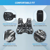 ZELUS Weighted Vest, 6lb/8lb/12lb/16lb/20lb/25lb/30lb Weight Vest with Reflective Stripe for Workout, Strength Training, Running, Fitness, Muscle Building, Weight Loss, Weightlifting