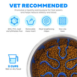 Outward Hound Fun Feeder Slo Bowl, Flower Pattern, Purple, Large, 11.8" | Slows Fast Eaters, Can Aid Digestion, Holds 4 Cups Dry or Wet Food, Non-Slip Base, Easy Clean, No BPA, Medium to Large Dogs