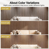 TONOR 4 Pack Acoustic Panels, Wood Panels for Walls, 47.2" x 23.6" Panneau Acoustique Mural, Flexible Slat Wall Panel for Home, Studio, Office, Brown