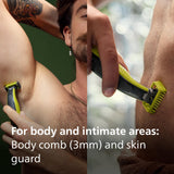 Philips OneBlade 360 Pro, Wet & Dry, Trim, Edge & Shave with the 14 lengths Precision Comb, QP6542/15