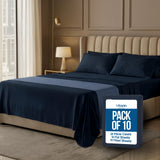 King Sheets Set, 4 Pieces 16" Deep Pocket Hotel Luxury Bed Sheets, Black | Extra Soft Bedsheet Set, Comfy & Breathable Cooling Sheets, Wrinkle & Fade Resistant, Fitted Sheet, Flat Sheet, 2 Pillowcases