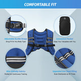 ZELUS Weighted Vest, 6lb/8lb/12lb/16lb/20lb/25lb/30lb Weight Vest with Reflective Stripe for Workout, Strength Training, Running, Fitness, Muscle Building, Weight Loss, Weightlifting