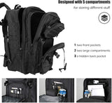 ProCase Tactical Backpack 42L Large Rucksack 3 Day Outdoor Military Army Assault Pack Go Bag Backpacks -Black