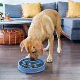 Outward Hound Fun Feeder Slo Bowl, Flower Pattern, Purple, Large, 11.8" | Slows Fast Eaters, Can Aid Digestion, Holds 4 Cups Dry or Wet Food, Non-Slip Base, Easy Clean, No BPA, Medium to Large Dogs