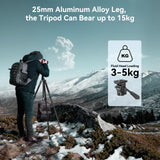 SmallRig FreeBlazer 73" Video Tripod for Vertical/Horizontal Shooting, Monopod Conversion, Rotatable QR Plate, for Camcorder, Mirrorless, DSLR, with Carry Bag, Load up to 11 lbs/5 kg - 4307
