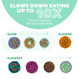 Outward Hound Fun Feeder Slo Bowl, Flower Pattern, Purple, Large, 11.8" | Slows Fast Eaters, Can Aid Digestion, Holds 4 Cups Dry or Wet Food, Non-Slip Base, Easy Clean, No BPA, Medium to Large Dogs