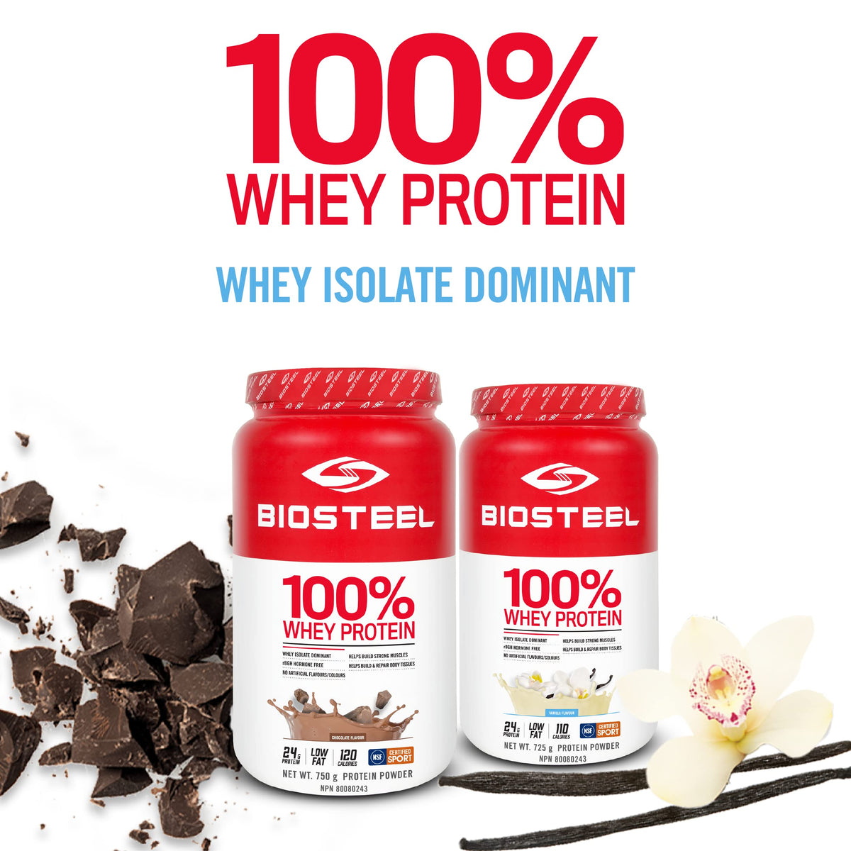 BioSteel 100% Whey Protein Powder, rBGH Hormone Free and Non-GMO Post Workout Formula, Vanilla, 25 Servings 🍁 All In One Marketplace Canada – view 6