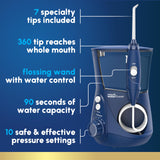 Waterpik Aquarius Water Flosser For Teeth Cleaning, Gums, Braces, Dental Care, Electric Power With 10 Settings, 7 Tips For Multiple Users & Needs, CDA Validated, Black WP-662, Packaging May Vary | 10 pressure settings, For gums, braces, implants and teeth