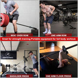 WADEO Barbell Landmine Attachments, T Bar Row Attachments with 360° Swivel, Fits 2'' Olympic Bars, Landmine Exercise Equipment for Back Exercises and Strength Training, Easy to Install