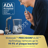 Waterpik Aquarius Water Flosser For Teeth Cleaning, Gums, Braces, Dental Care, Electric Power With 10 Settings, 7 Tips For Multiple Users & Needs, CDA Validated, Black WP-662, Packaging May Vary | 10 pressure settings, For gums, braces, implants and teeth